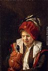 Jug Canvas Paintings - Kannekijker - A Youth With A Jug